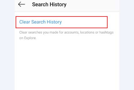 نحوه پاک کردن تاریخچه جستجو در اینستاگرام